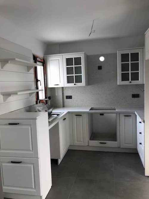 Bespoke kitchen for house in desirable gated compound. Kitchen by Mopa in 'Classic' design