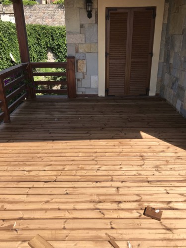 Decking project for first floor of a large villa. Installed and designed by Ugur Bolat